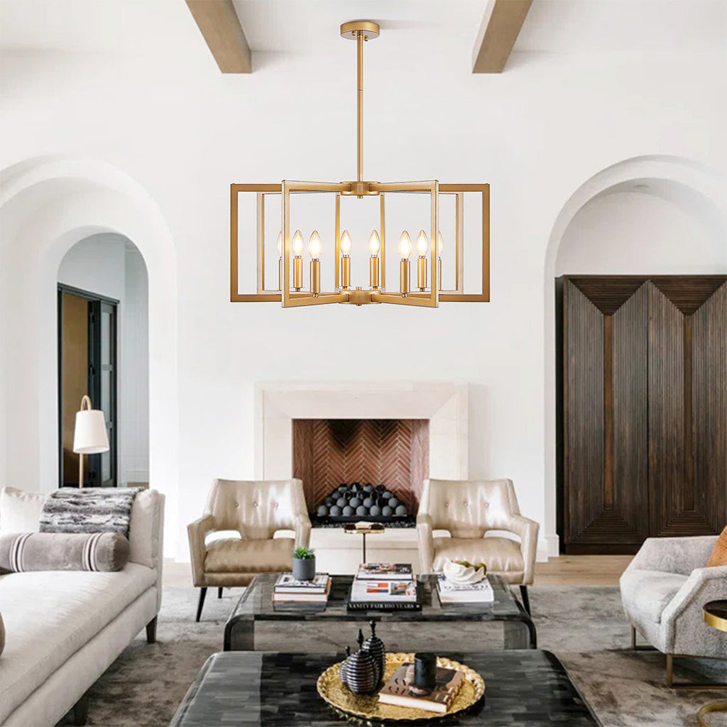 Industrial Multi-Head Candle Chandelier Ceiling Light