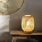Premium Japanese Rattan Table Lamp - Natural Ambient Lighting
