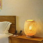 Premium Japanese Rattan Table Lamp - Natural Ambient Lighting