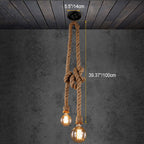Premium Industrial Hemp Rope 1/2-Light Pendant Lamp