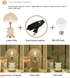 Elegant Crystal Dome Table Lamp - 1-Light Design