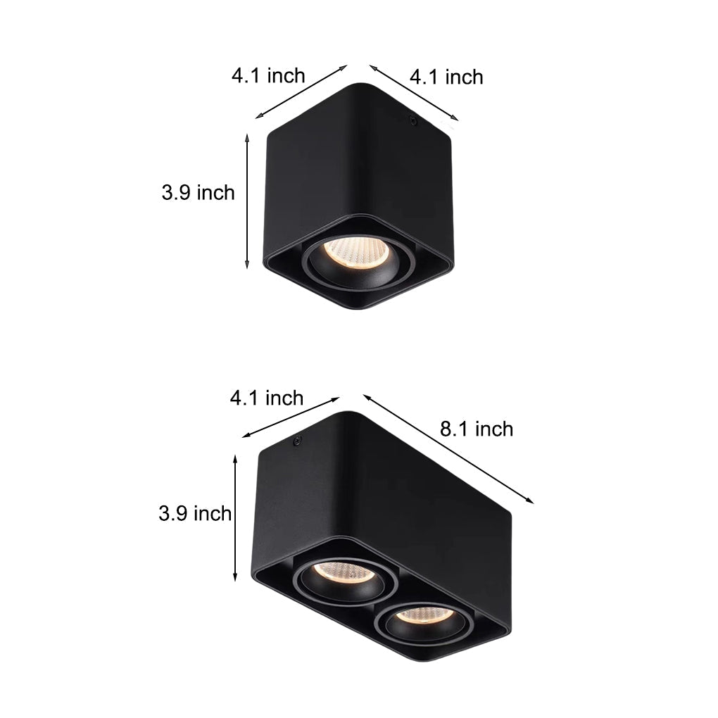 Square LED Surface-Mounted Ceiling Spotlight