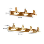 Premium Adjustable Gold LED Bathroom Vanity Light with 180° Rotatable Heads - 3/4 Light Fixture