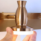 Premium Adjustable Gold LED Bathroom Vanity Light with 180° Rotatable Heads - 3/4 Light Fixture