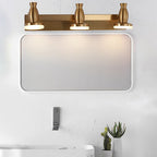 Premium Adjustable Gold LED Bathroom Vanity Light with 180° Rotatable Heads - 3/4 Light Fixture