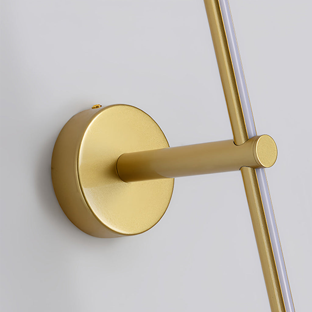 Minimalist Black and Gold LED Semi Flush Mount Ceiling Light