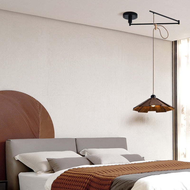 Dimmable Adjustable Swing Arm Pendant Light Fixture
