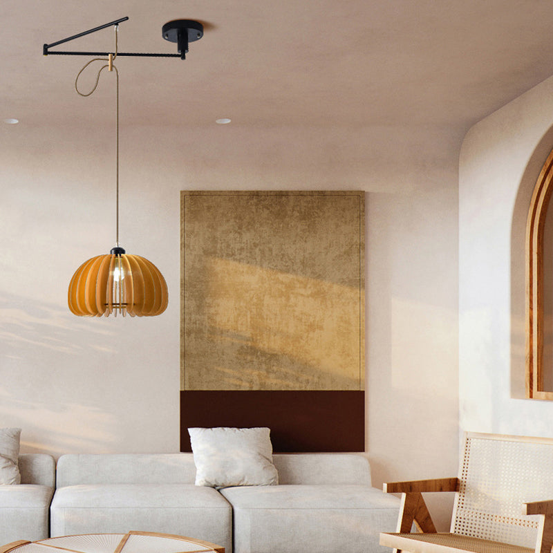 Dimmable Adjustable Swing Arm Pendant Light Fixture