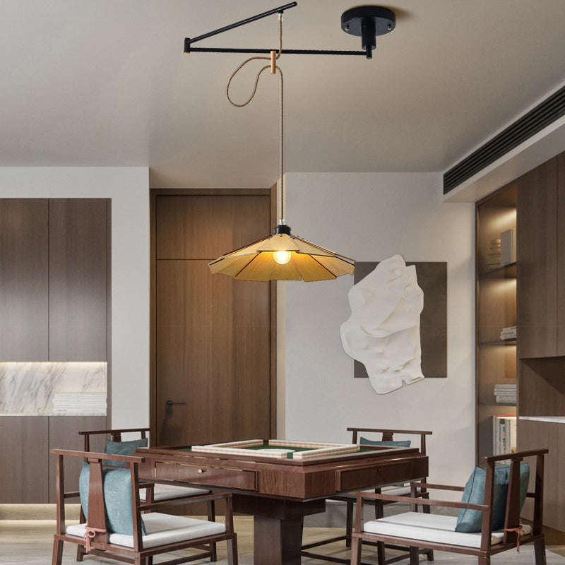 Dimmable Adjustable Swing Arm Pendant Light Fixture
