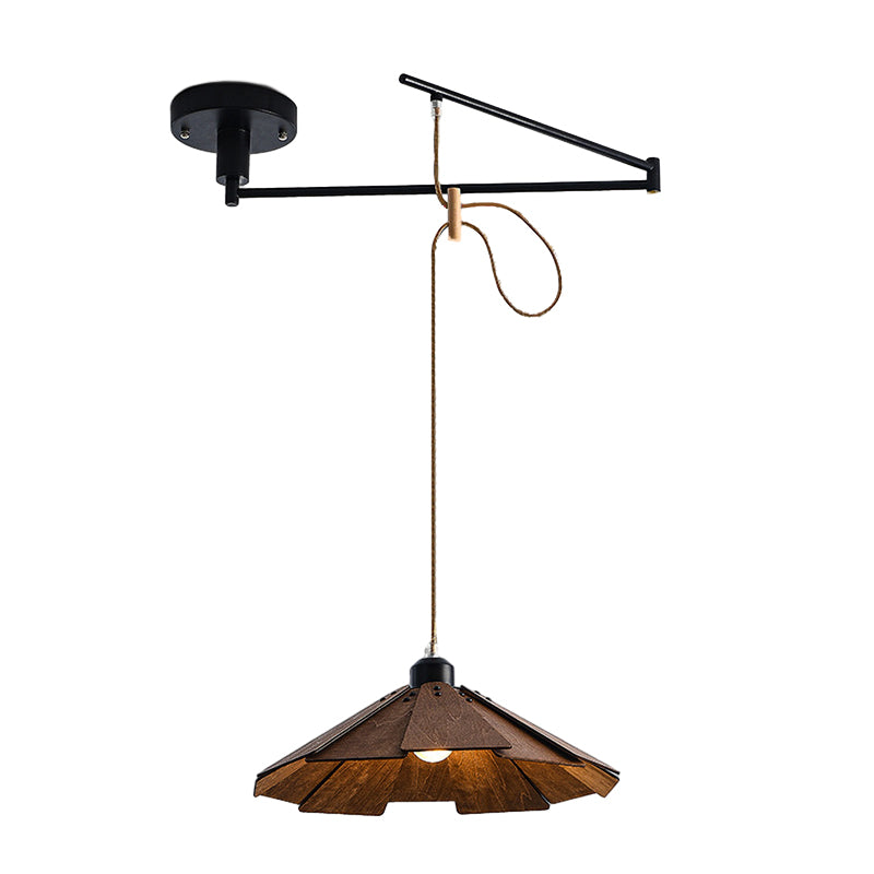 Dimmable Adjustable Swing Arm Pendant Light Fixture