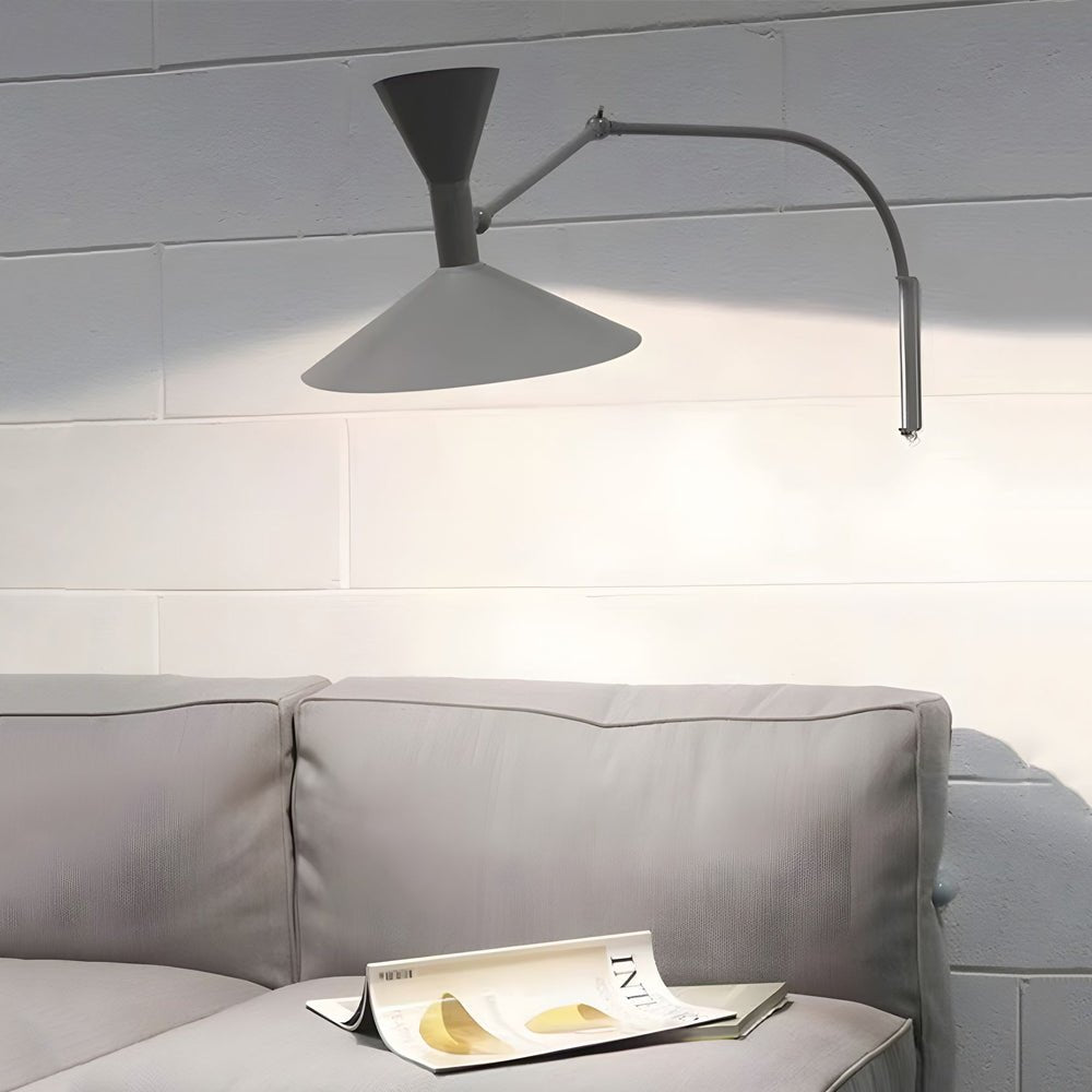 Modern Double-Joint Swing Arm Wall Sconce - Adjustable Up and Down Light