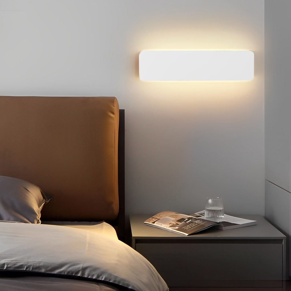 Adjustable White Rectangular LED Wall Light - Premium Metal Design