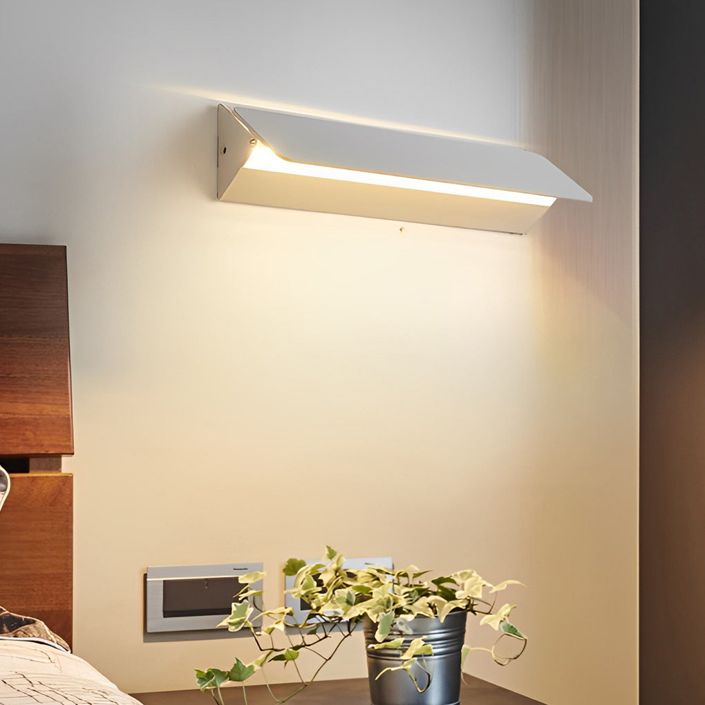 Adjustable White Rectangular LED Wall Light - Premium Metal Design