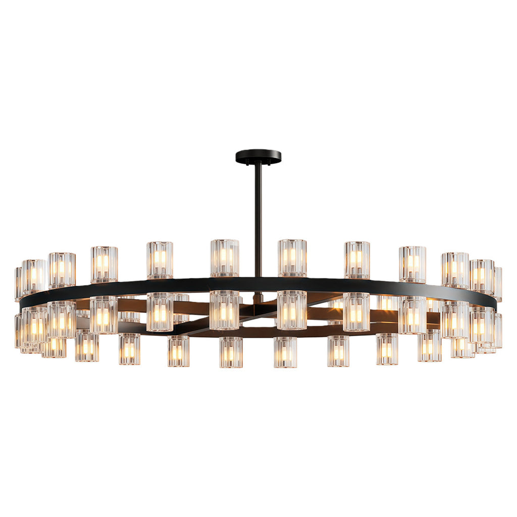 Premium Crystal Chandelier with Copper Ceiling Fixture