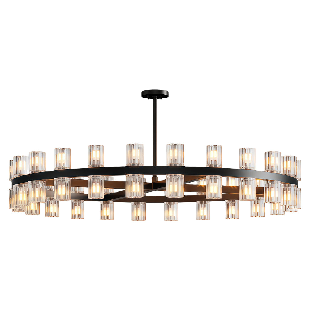 Premium Crystal Chandelier with Copper Ceiling Fixture