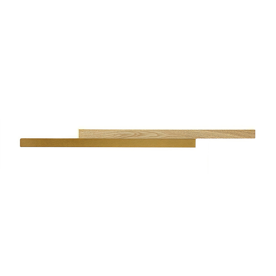 Nordic Minimalist Gold Iron Linear LED Wall Lamp with White Acrylic Shade