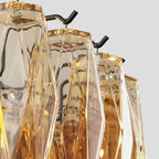 Luxury Multi-Head Glass Pendant Chandelier for Elegant Ceilings