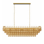 Luxury Multi-Head Glass Pendant Chandelier for Elegant Ceilings
