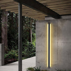 Modern LED Linear Wall Light - Long Black Outdoor Fixture