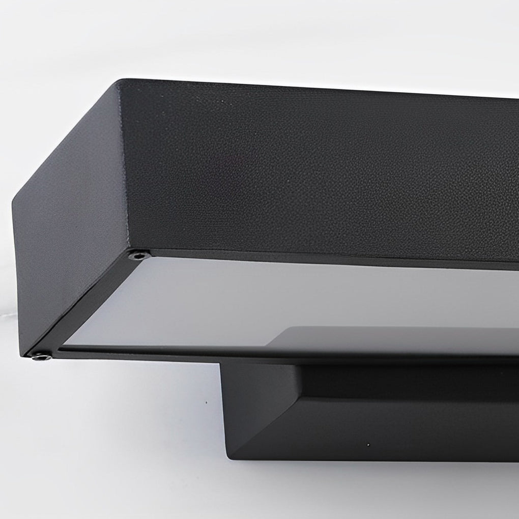 Premium Black Rectangular Outdoor LED Wall Light