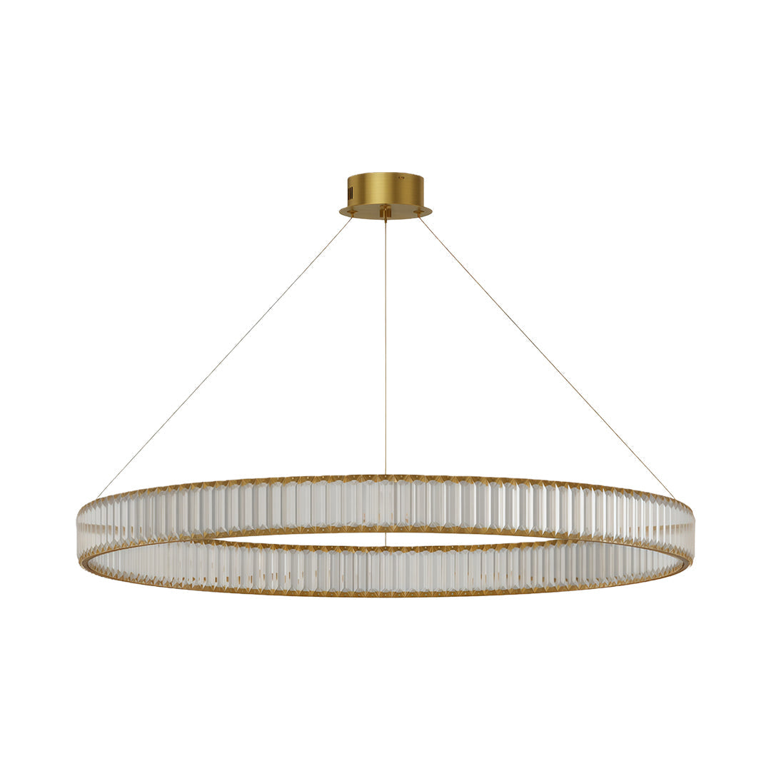 Premium Crystal Round Chandelier - Elegant Ceiling Light