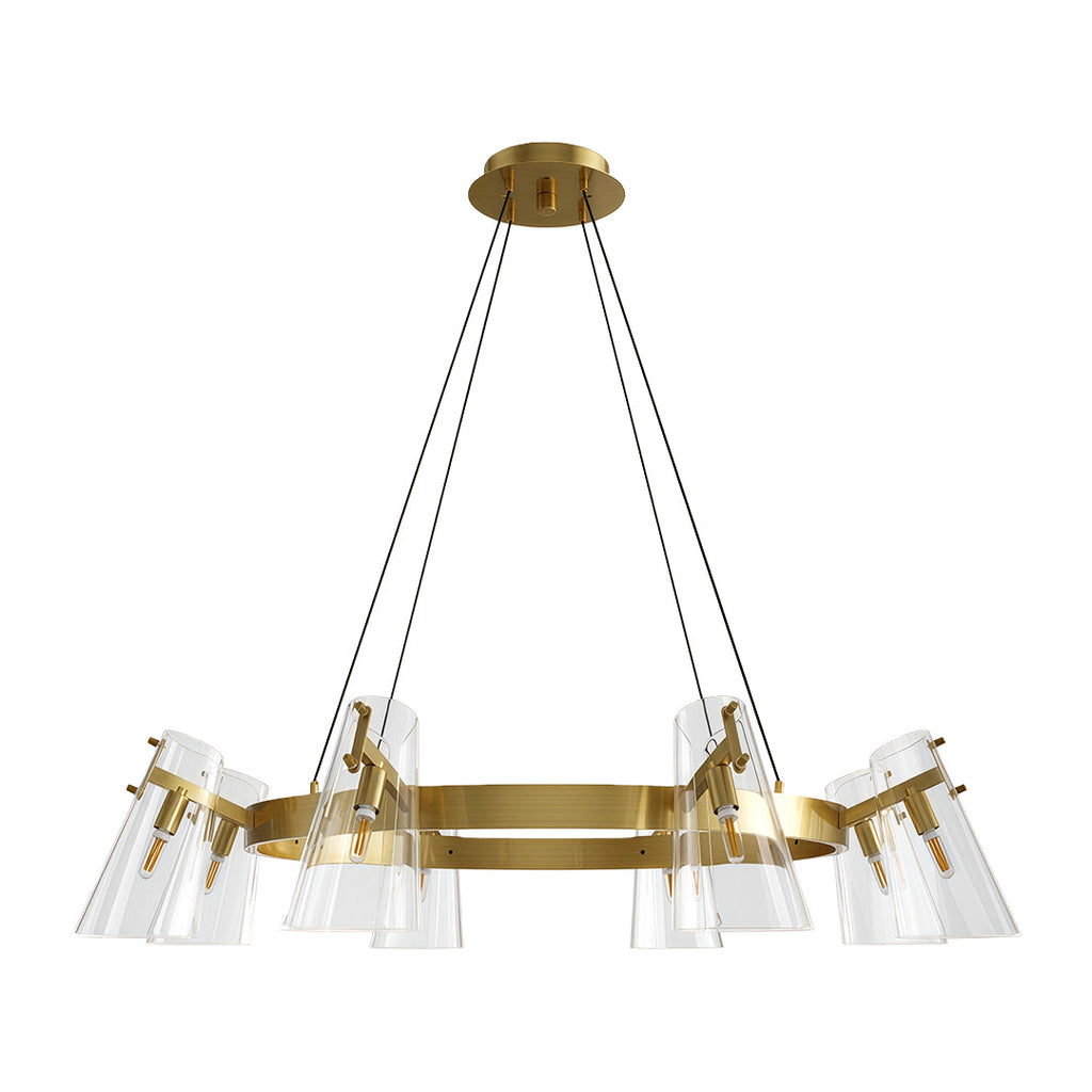 Modern Copper Chandelier - Elegant Ceiling Light Fixture
