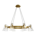 Modern Copper Chandelier - Elegant Ceiling Light Fixture