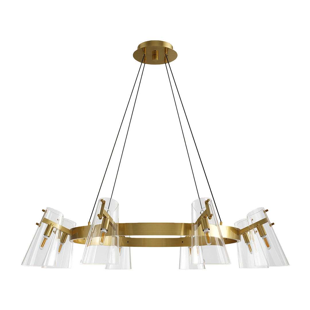 Modern Copper Chandelier - Elegant Ceiling Light Fixture