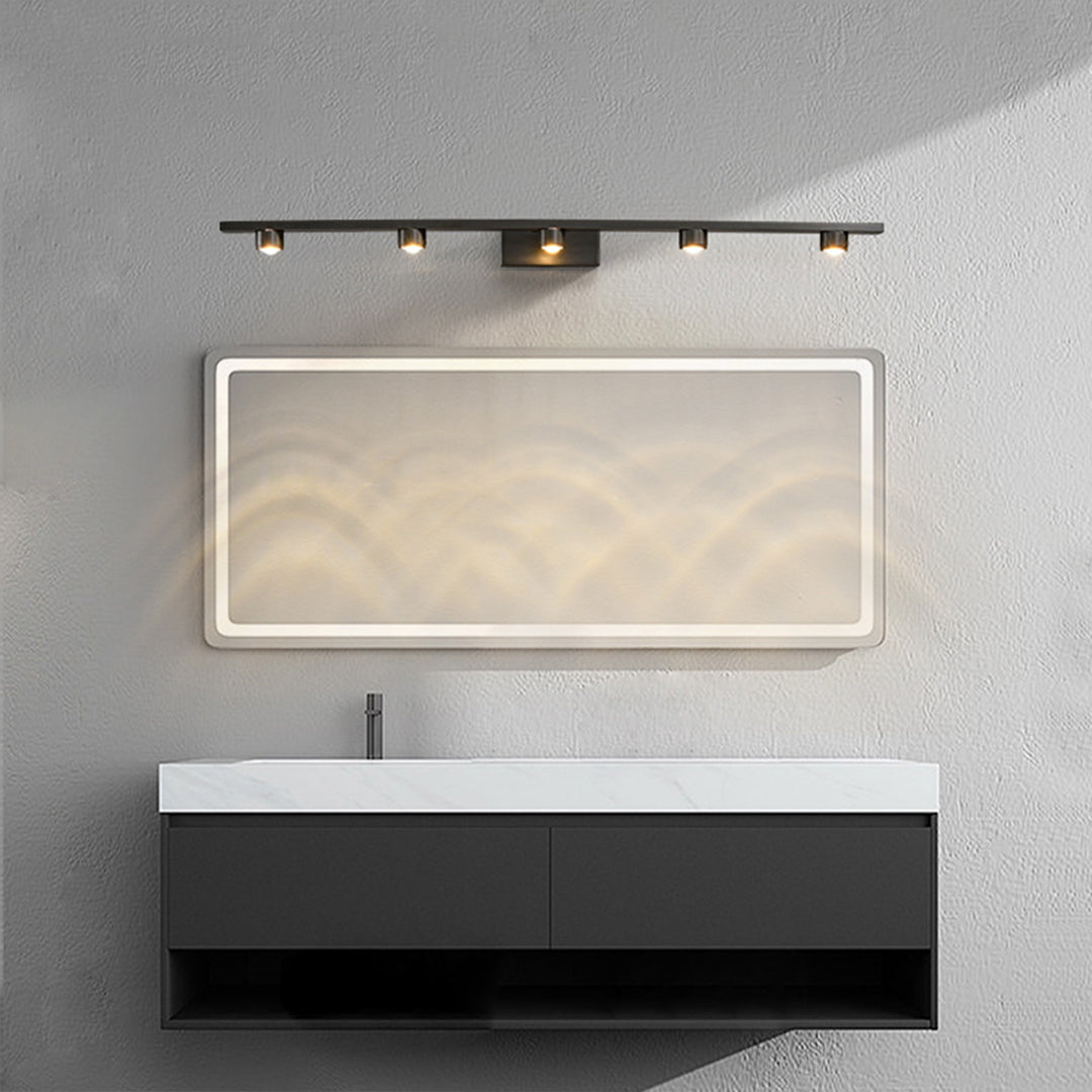 Minimalist Black LED Vanity Lights for Bathroom Mirror Cabinet
