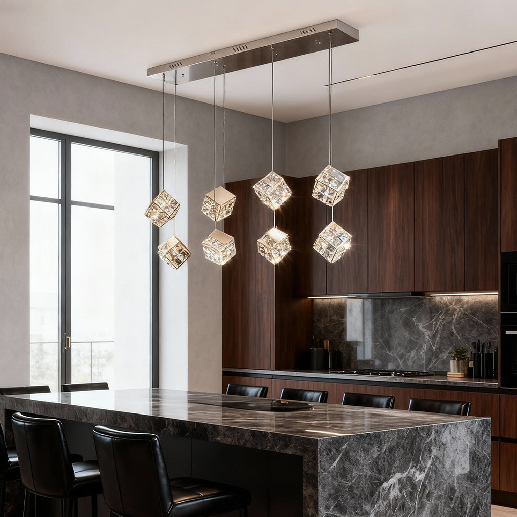 Luxury Crystal Chandelier - Rubik's Cube Ceiling Light
