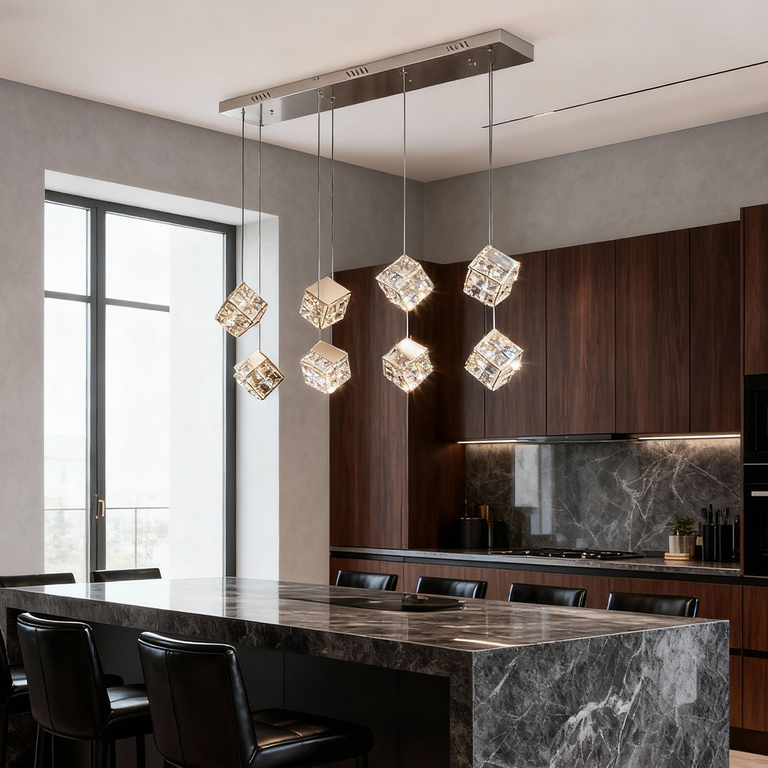 Luxury Crystal Chandelier - Rubik's Cube Ceiling Light