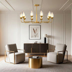 Luxury Copper Minimalist Chandelier - Modern Ceiling Light