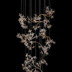 Elegant Crystal Rotating Chandelier for Staircase
