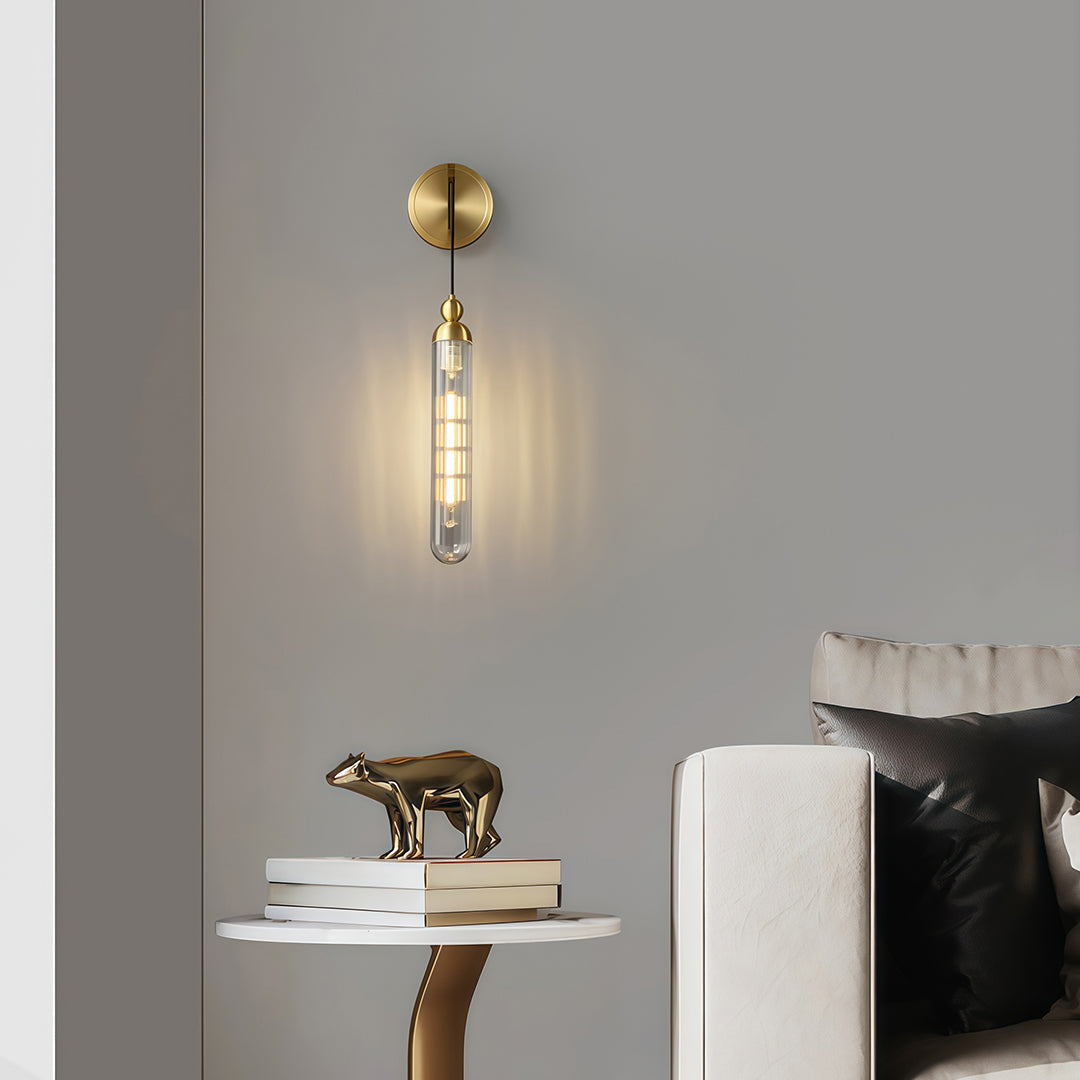 Modern Minimalist Brass Wall-Mounted Pendant Light