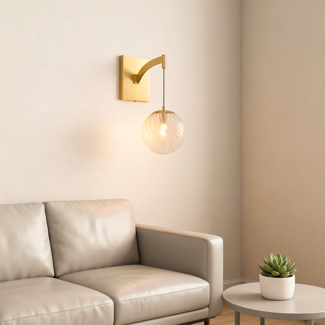 Modern Minimalist Wall-Mounted Glass Ball Pendant Light