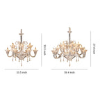 Elegant French Art Glass Ceiling Chandelier