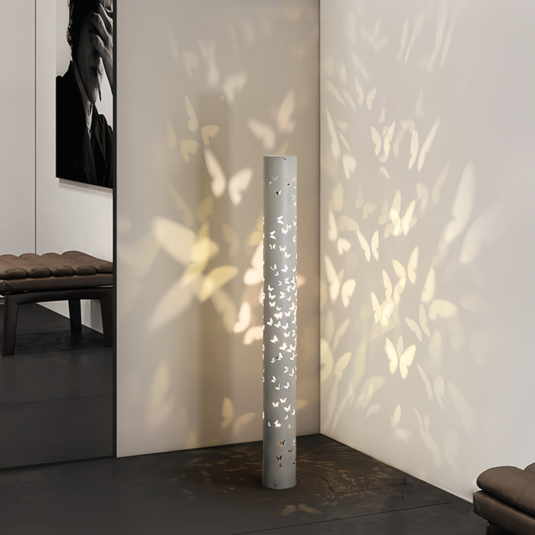 Butterfly Ambient Projector Floor Lamp - Decorative Column Design