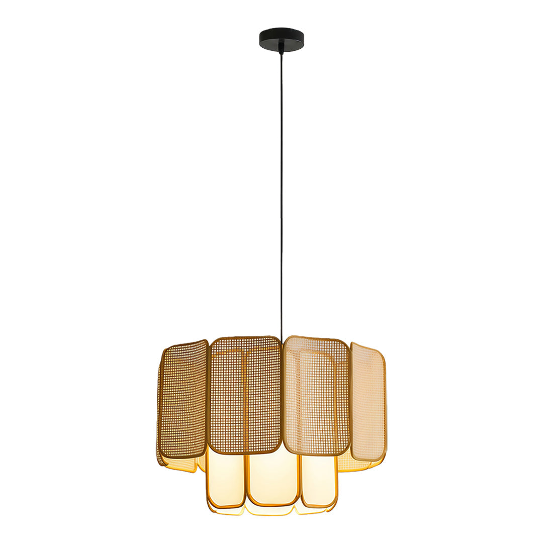 Japanese Zen Bamboo Pendant Light - Rattan Ceiling Fixture
