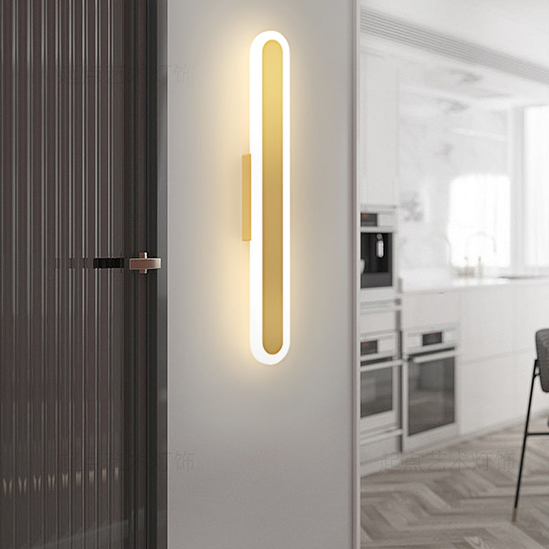 Modern Oval Linear Wall Light - Minimalist Design