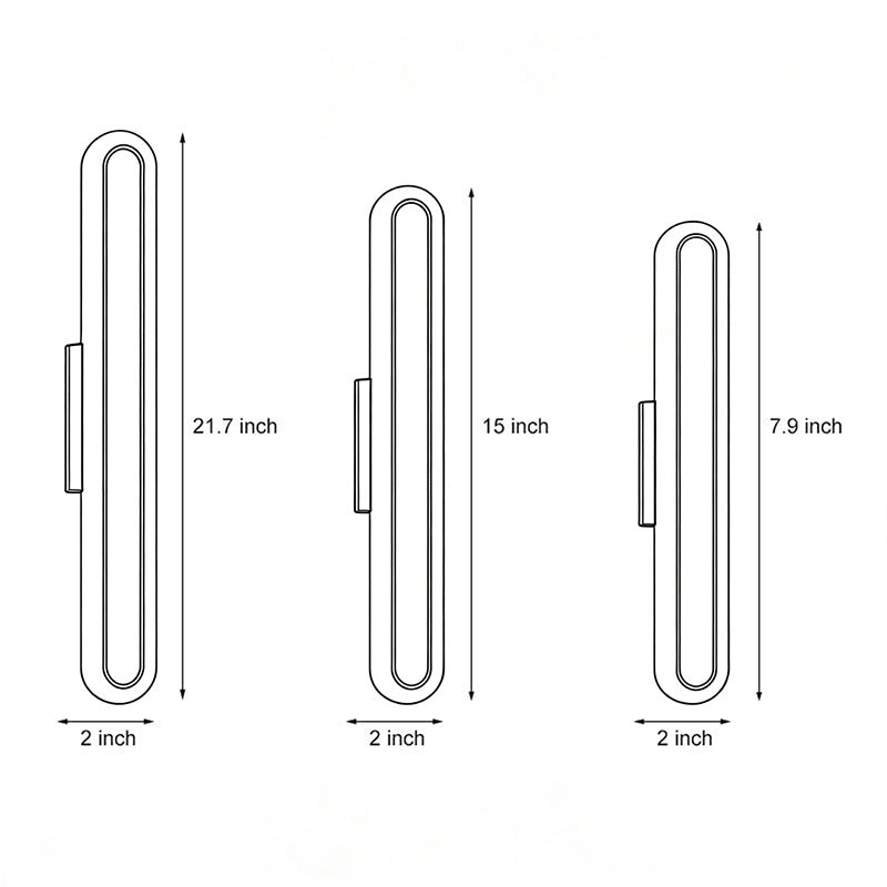 Modern Oval Linear Wall Light - Minimalist Design