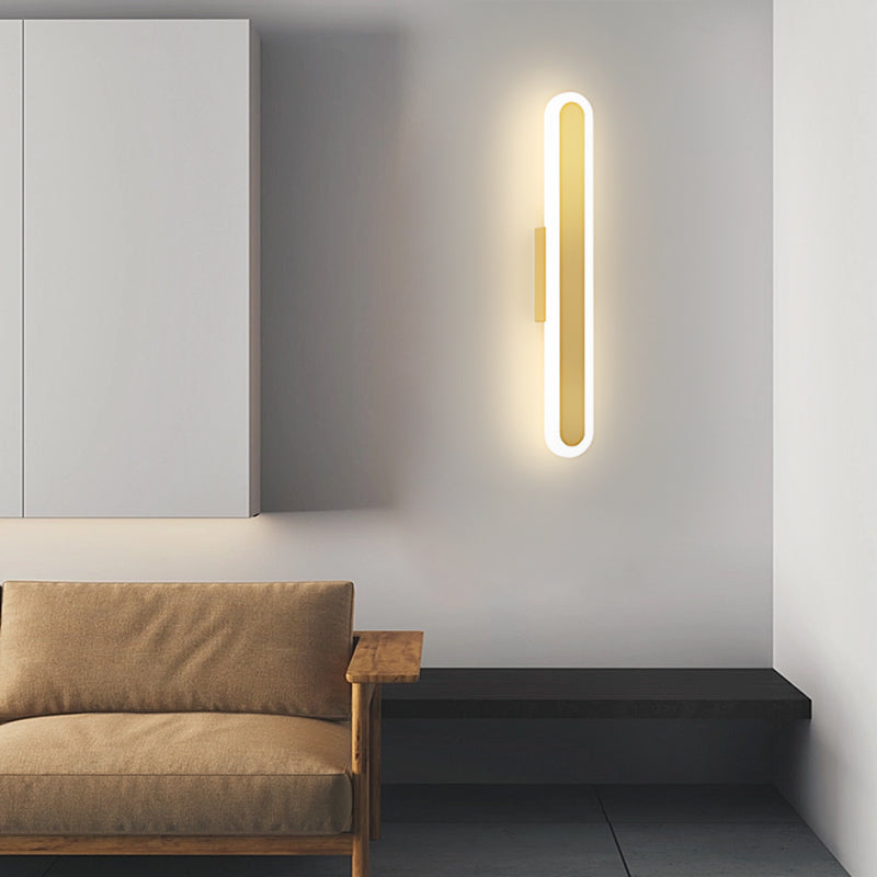 Modern Oval Linear Wall Light - Minimalist Design