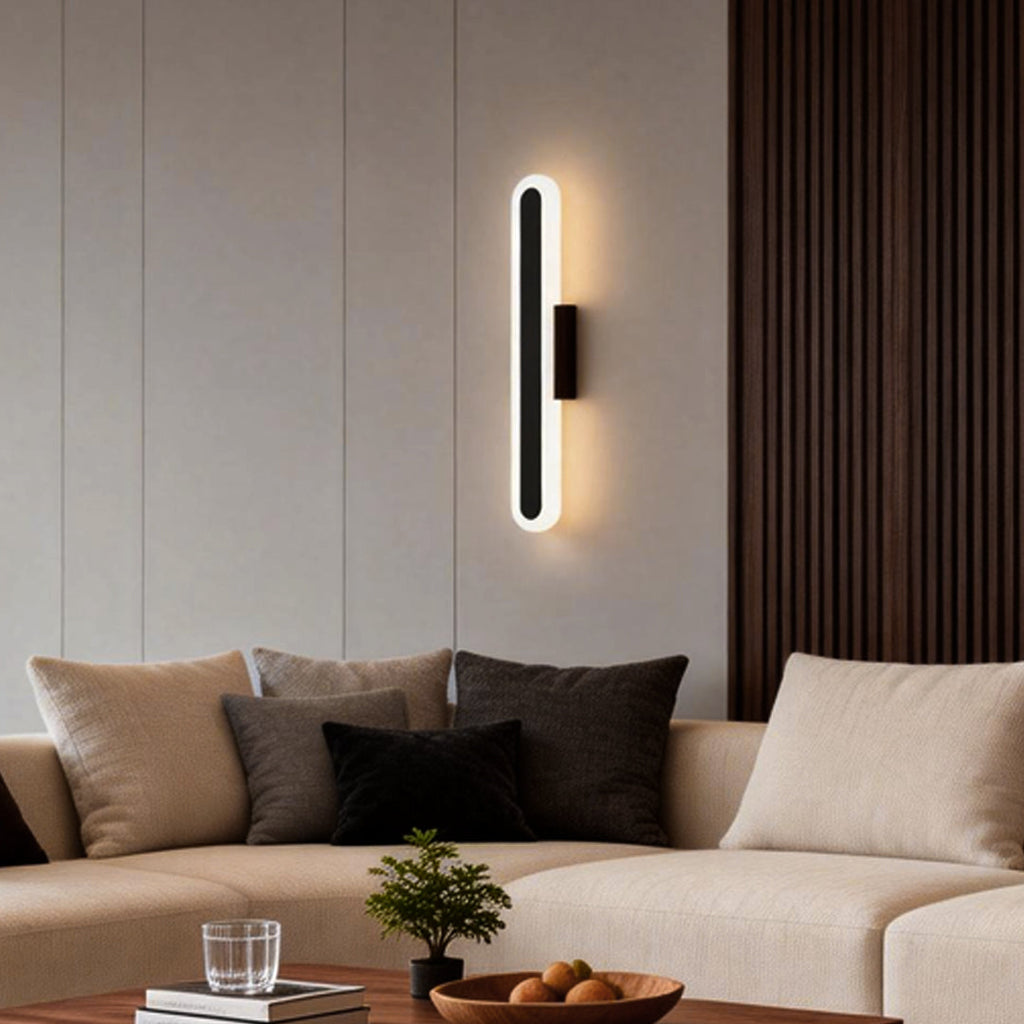 Modern Oval Linear Wall Light - Minimalist Design