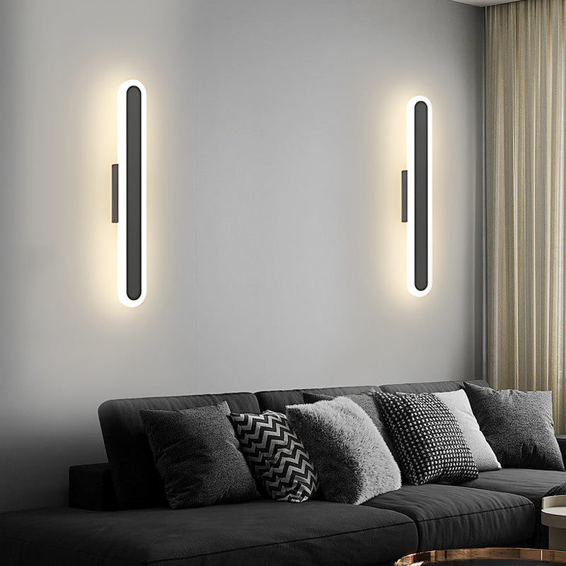 Modern Oval Linear Wall Light - Minimalist Design