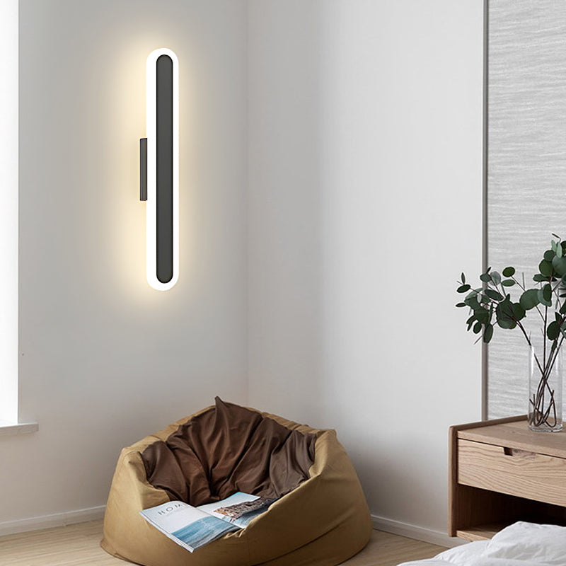 Modern Oval Linear Wall Light - Minimalist Design