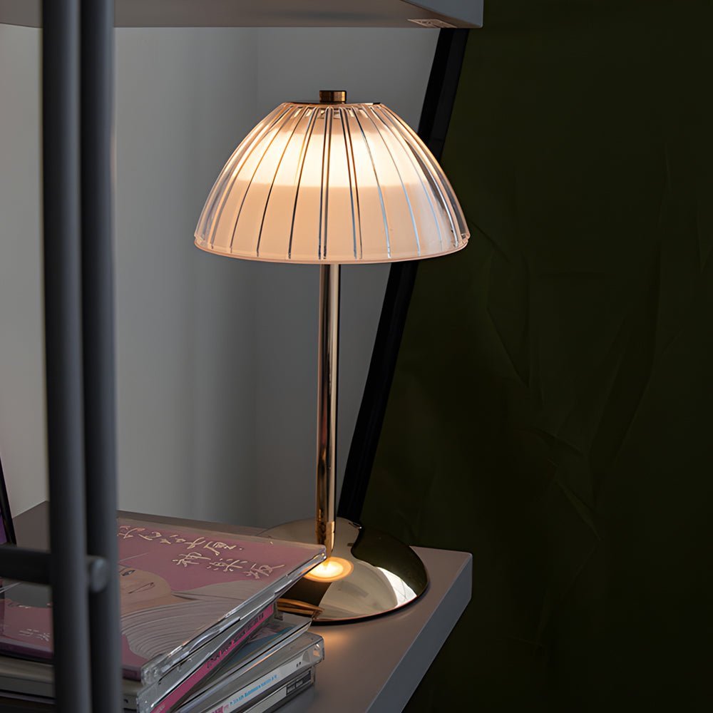 Brushed Brass Battery-Powered LED Table Lamp