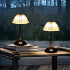 Brushed Brass Battery-Powered LED Table Lamp