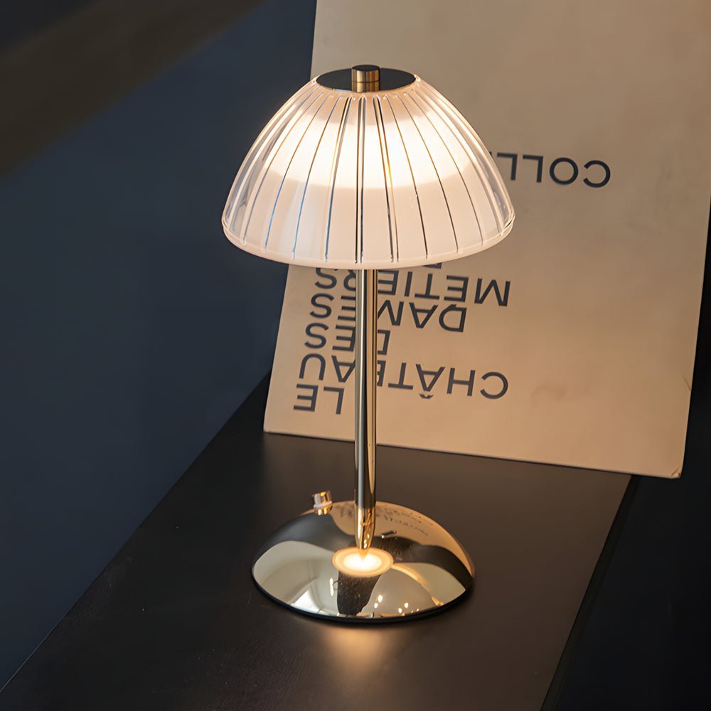 Brushed Brass Battery-Powered LED Table Lamp