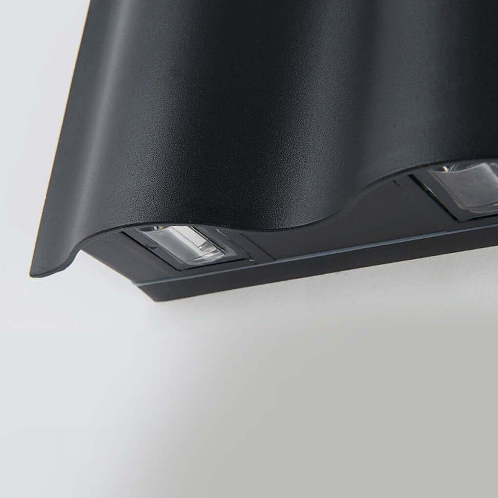 Wavy Aluminum Outdoor LED Up-Down Wall Light
