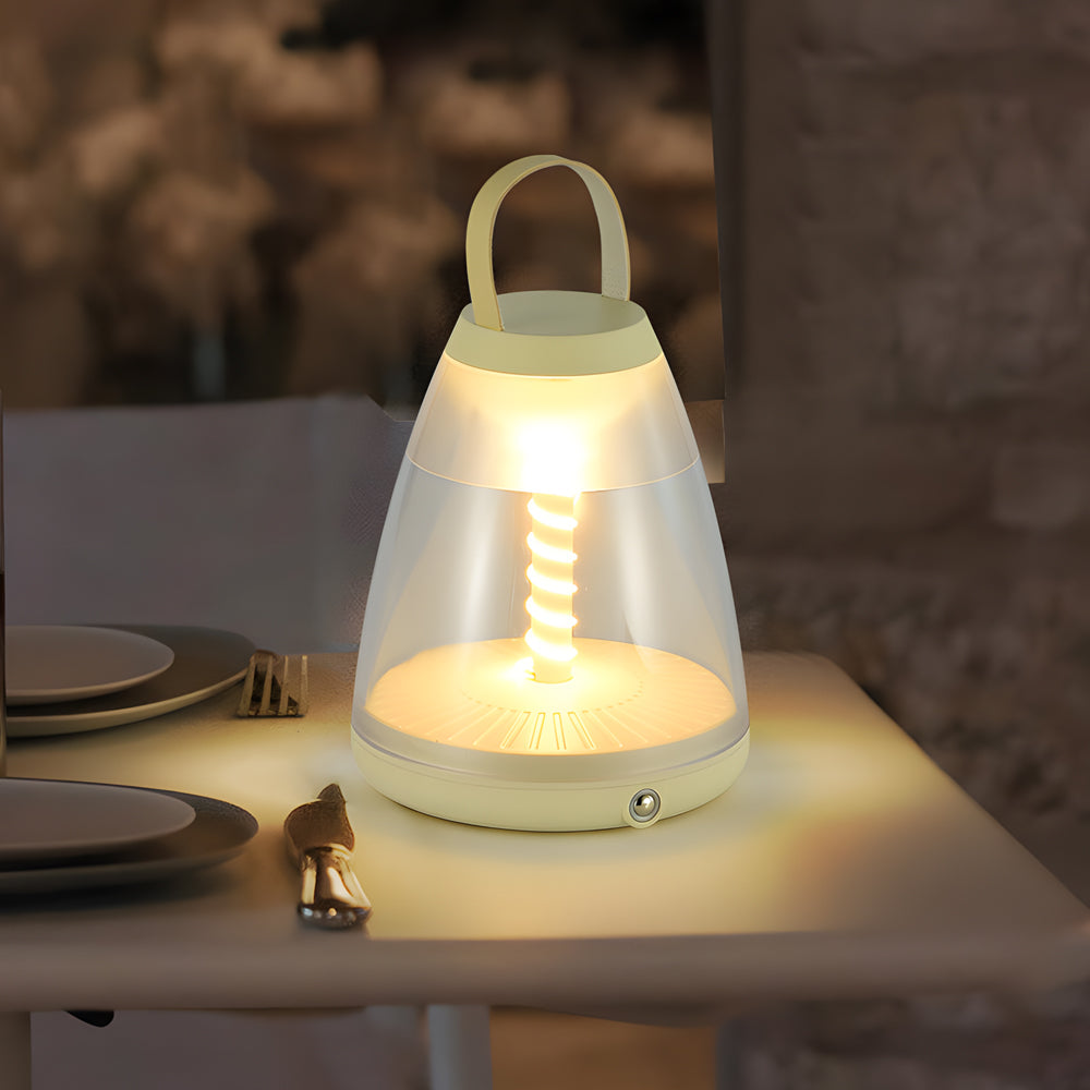Premium Portable Battery-Powered Outdoor Spiral LED Table Lamp