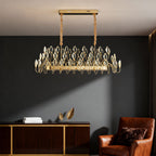 Luxury Gold LED Crystal Chandelier Ceiling Light